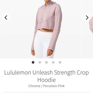 lululemon athletica Chrome Pink Crop Hoodie